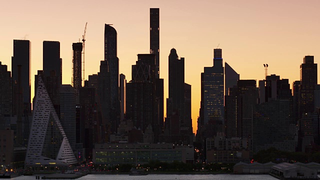 纽约上西区天际线上的日落视频素材