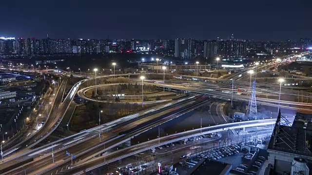 T/L WS HA TD北京夜间交通视频素材