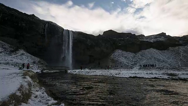 冰岛塞里雅兰瀑布。视频素材