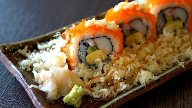 寿司卷——日本食物视频素材