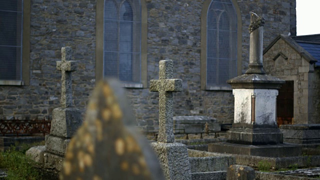 爱尔兰共和国德洛赫达的圣玛丽教堂，奥利弗·克伦威尔为了围攻该镇而进入的地方。视频下载