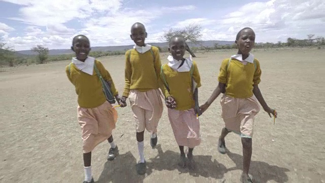 学校Chrildren。肯尼亚。非洲。视频下载