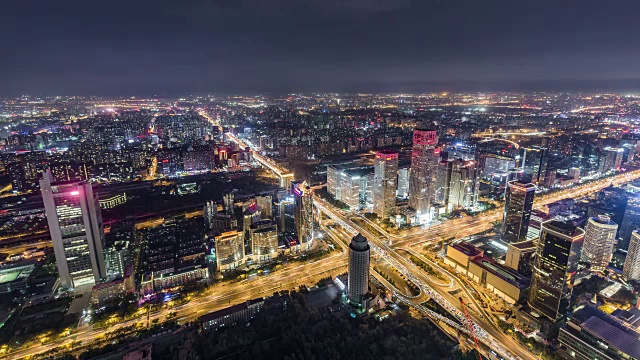 T/L WS HA鸟瞰图美妙的城市景色/北京，中国视频素材