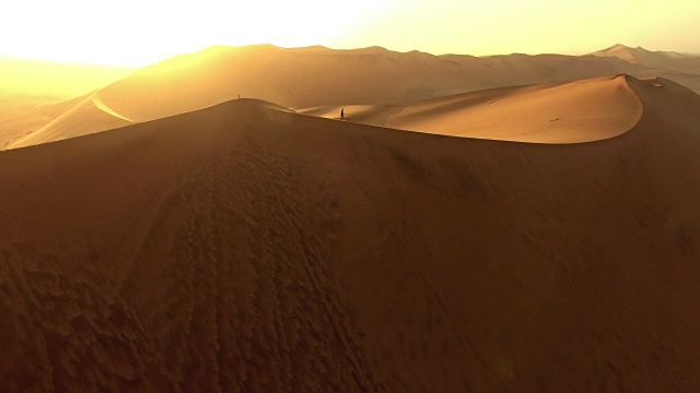 独自在沙丘间视频素材