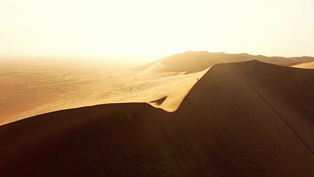 纳米比亚沙漠上空视频素材