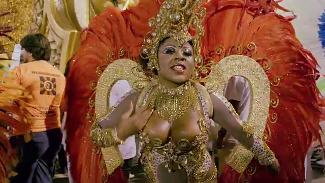 桑巴舞小姐在里约热内卢狂欢节/里约热内卢de Janeiro巴西视频素材