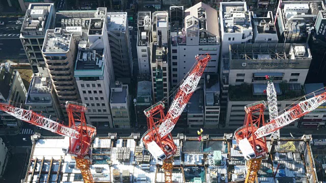 日本东京的建筑工地视频素材