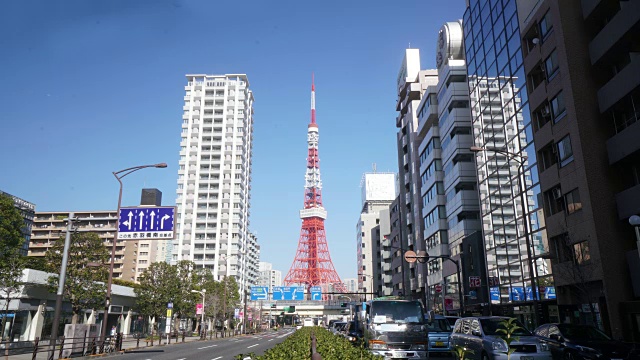 东京塔的时间流逝视频素材