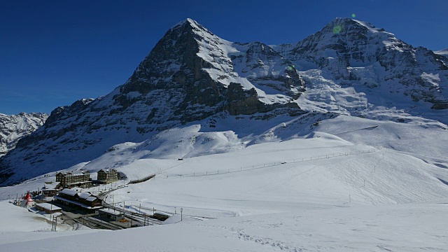 Kleine Scheidegg, Eiger and Mönch, Grindelwald, Bernese Oberland，伯尔尼州，瑞士视频素材