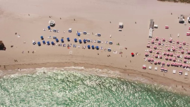空中俯瞰南海滩，迈阿密视频下载