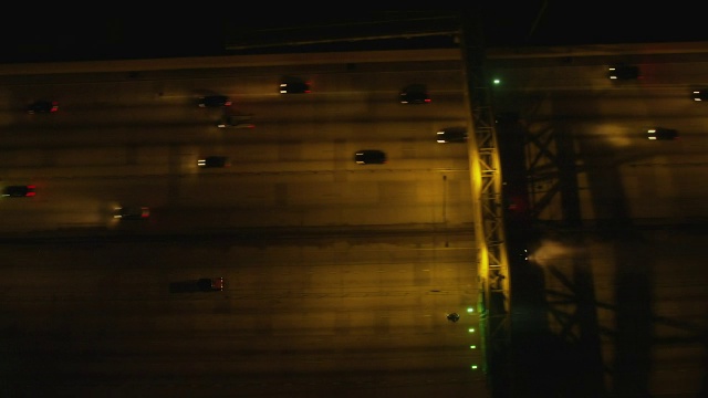 从空中俯瞰迈阿密市区95号高速公路视频下载