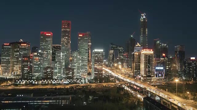 T/L WS HA TD鸟瞰图美妙的城市景色/北京，中国视频素材