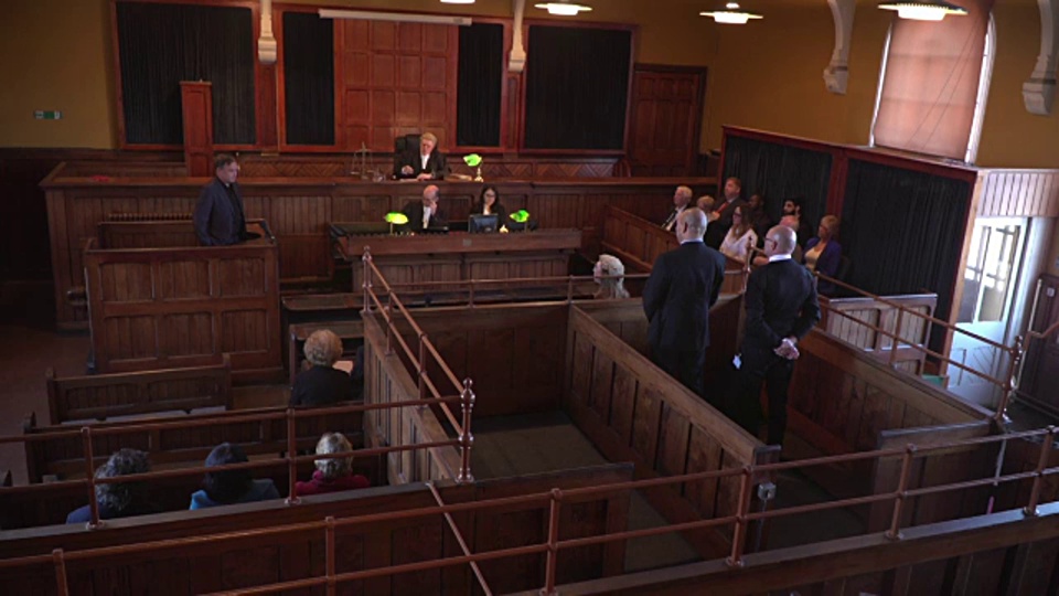 4K:全庭审理法律案件视频素材