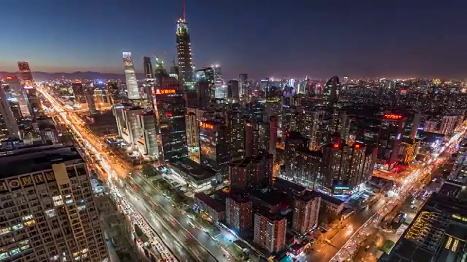 T/L WS HA PAN鸟瞰图美妙的城市景色/北京，中国视频素材