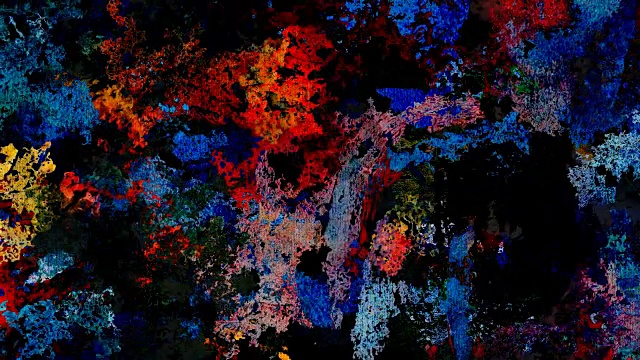 系列“宇宙与淡泊”油画《七二十》-黑色背景-彩色(过渡)视频下载