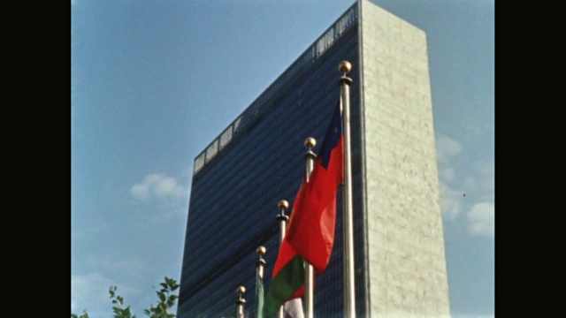 联合国大楼/曼哈顿中城，纽约市，纽约州，美国视频下载