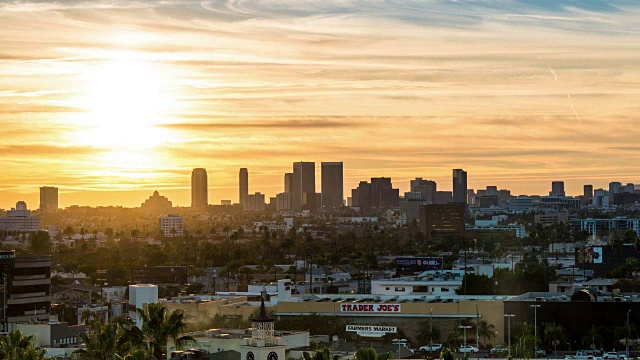 洛杉矶的日落视频素材