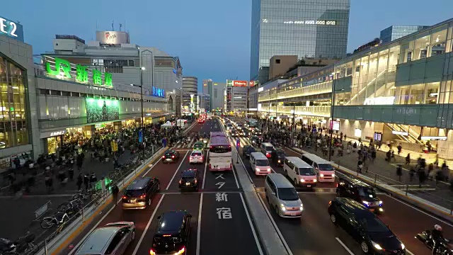 时间流逝中的新宿交通视频下载