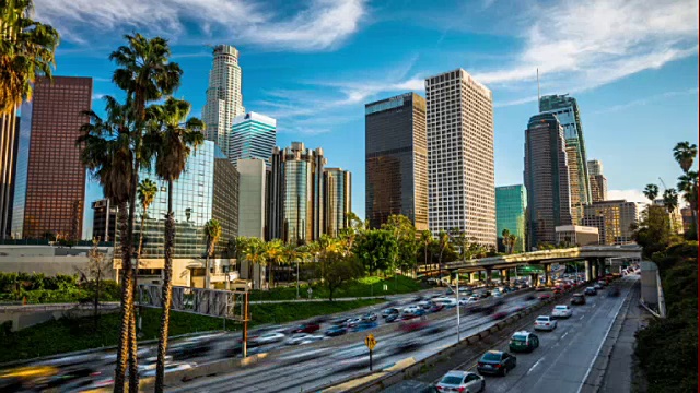 加州洛杉矶市中心的时光流逝视频素材