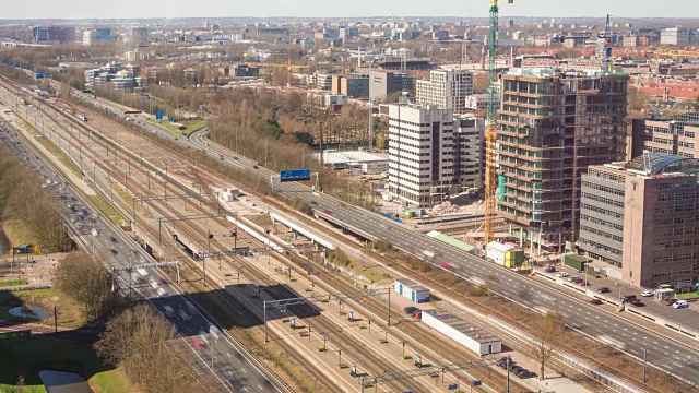 4K时间流逝:阿姆斯特丹公路交通视频下载