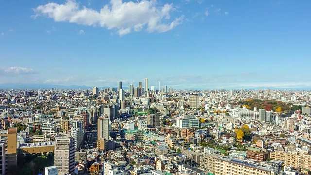 东京上空的天际线视频素材