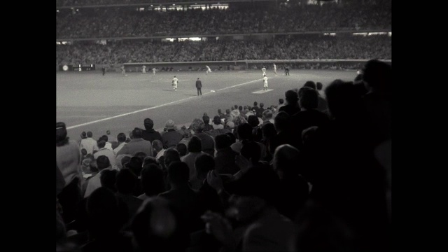在美国体育场观看棒球比赛的人们视频素材
