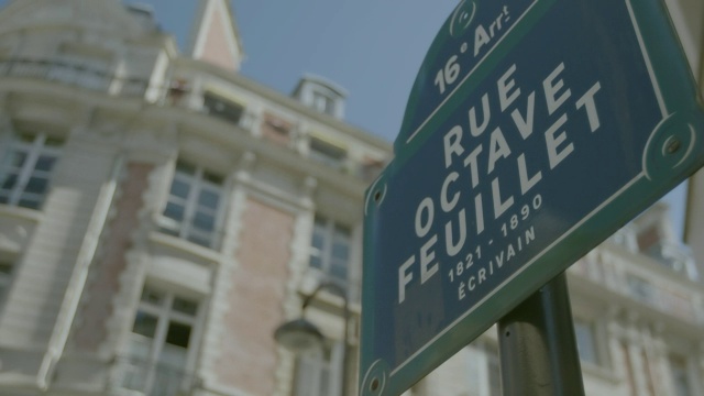 CU PAN街道标志/巴黎，法国视频下载