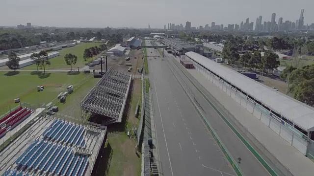 鸟瞰图的阿尔伯特公园赛车跑道。墨尔本,澳大利亚视频下载