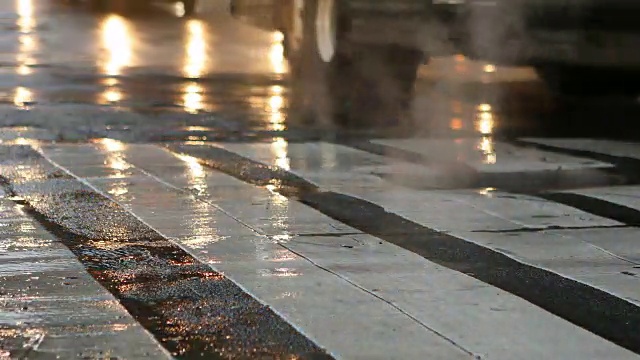 下雨的曼哈顿中城大街视频下载