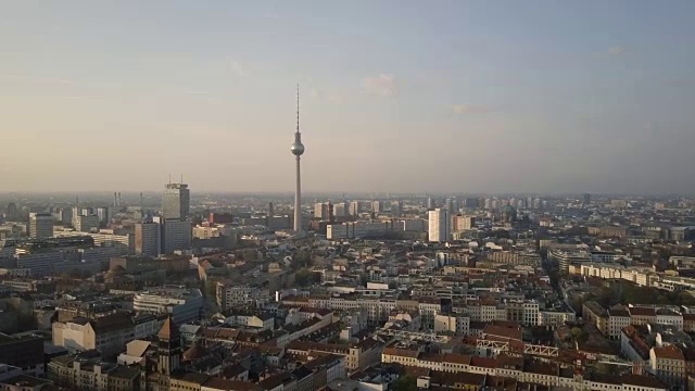 柏林电视塔鸟瞰图视频下载