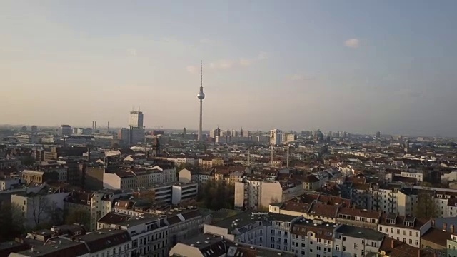 柏林电视塔鸟瞰图视频素材