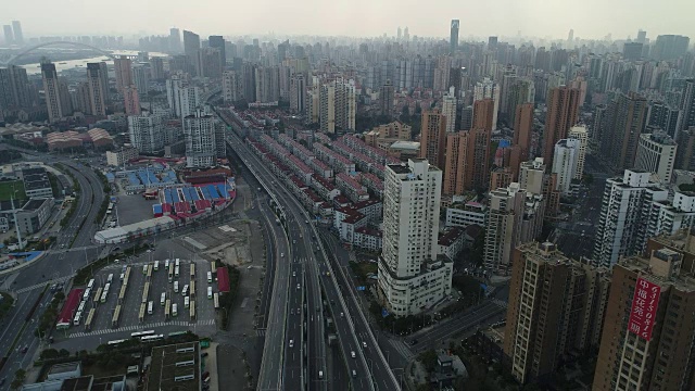 上海城市景观鸟瞰图视频素材