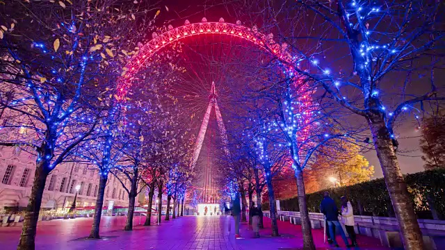 美丽的伦敦眼夜景视频下载