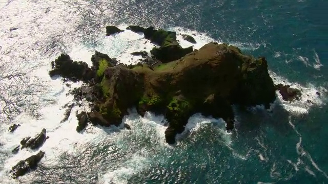 阿劳岛，位于毛伊岛海岸的夏威夷州立海鸟保护区。视频素材