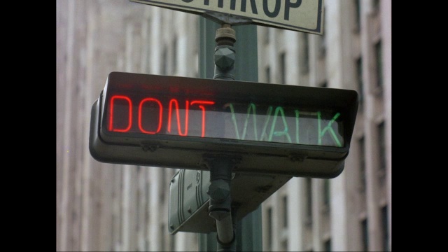 CU Donât walk signal /美国视频素材