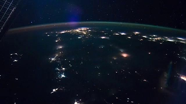 飞越地球。从国际空间站上观看。UHD时间流逝。视频素材