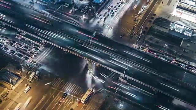 中国北京下潘路十字路口T/L视频素材