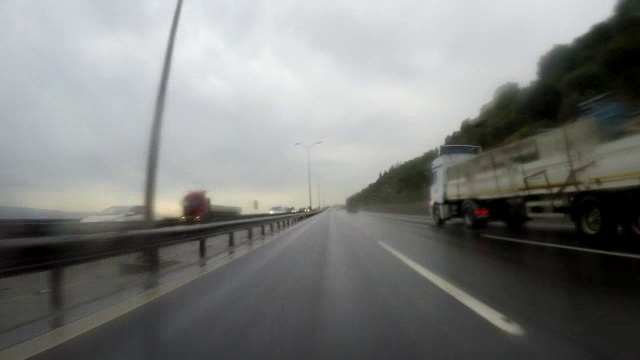 安卡拉-伊斯坦布尔公路和雨视频下载