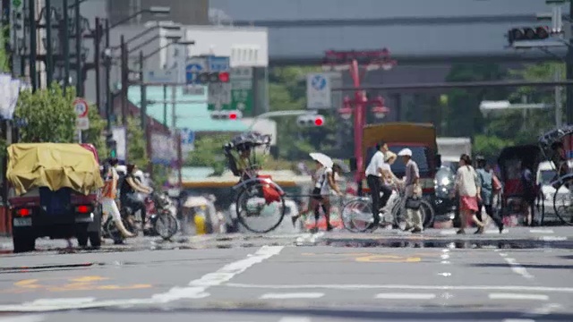 东京的街道，一个炎热的夏天视频下载