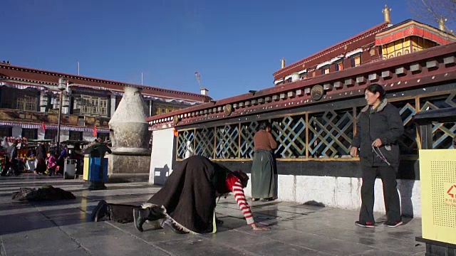 西藏拉萨大昭寺视频素材