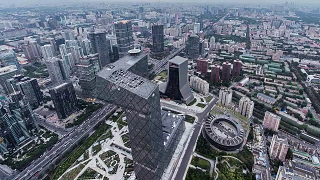 T/L WS HA PAN北京城市天际线和摩天大楼/北京，中国视频素材