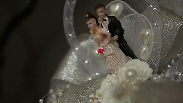 婚礼蛋糕短大衣视频素材