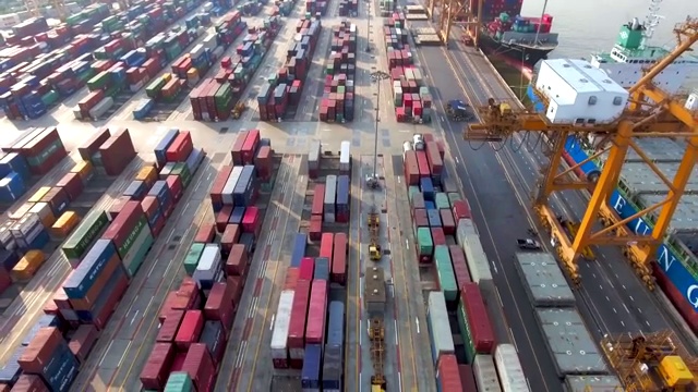Aerial:Transportation pier视频素材