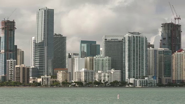 迈阿密佛罗里达白天的天际线视频素材