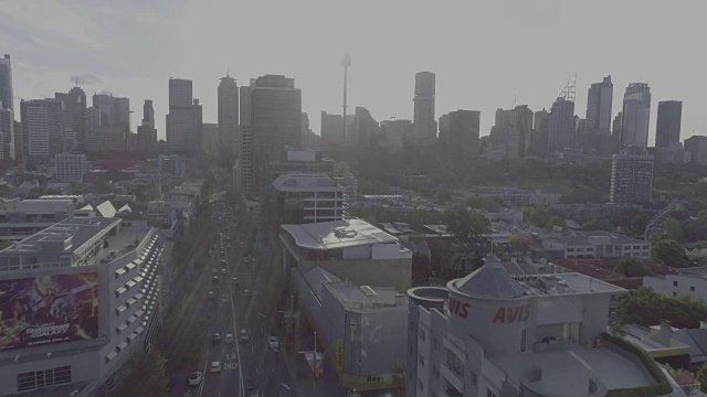 威廉街鸟瞰图。澳大利亚悉尼视频素材