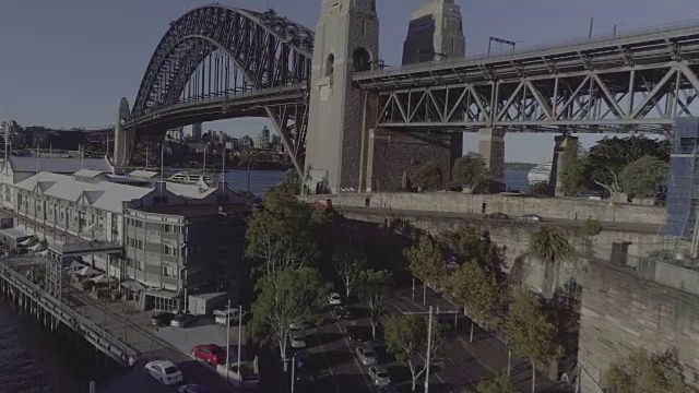 鸟瞰图悉尼海港大桥。澳大利亚悉尼视频下载
