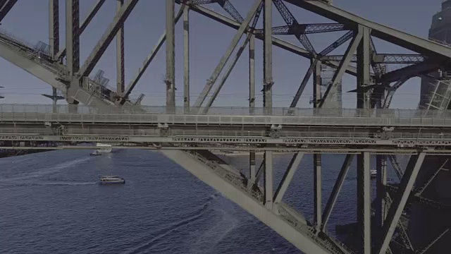 鸟瞰图悉尼海港大桥。澳大利亚悉尼视频下载