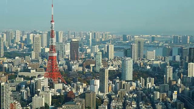 高清延时东京塔在东京城市视频素材