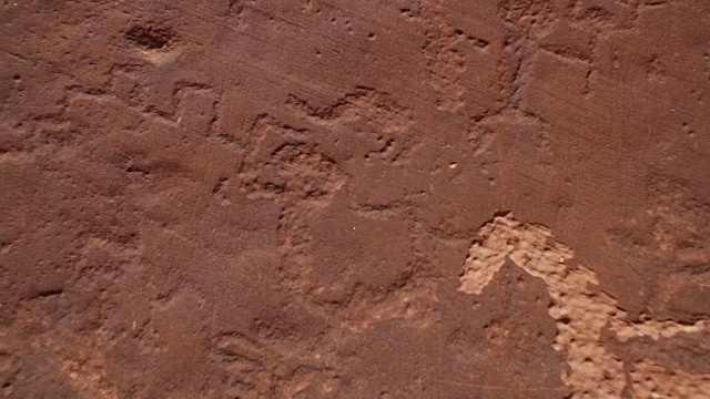 沙岩,过去,石洞壁画,太空视频素材