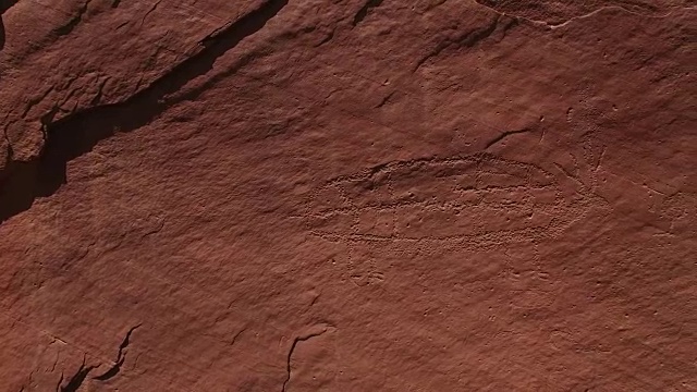 沙岩,过去,石洞壁画,太空视频素材
